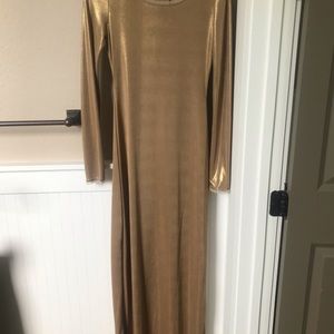 New Long gold dress